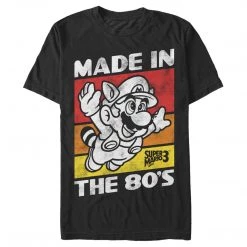 Fifth Sun Men's Nintendo Racoon Mario Made In The 80'S Tee