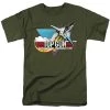 Trevco Men's Top Gun Distress Logo Tee New