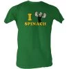 American Classics Men's Popeye I <3 Spinach Lightweight Tee New