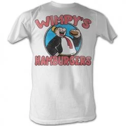 American Classics Men's Popeye Wimpys Burgers Lightweight Tee New
