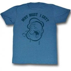 American Classics New Men's Popeye Why Must I Cry Lightweight Tee