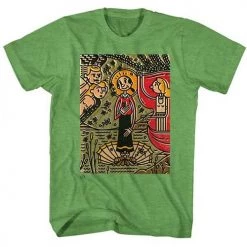American Classics Men's Popeye Mosaic Olive Lightweight Tee New