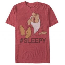 Fifth Sun Men's Disney Snow White And Seven Dwarfs Hashtag Sleepy Tee