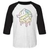 American Classics New Men's The Real Ghostbusters Slimer Raglan Tee