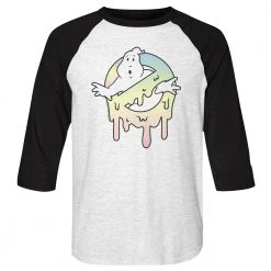 American Classics New Men's The Real Ghostbusters Slimer Raglan Tee