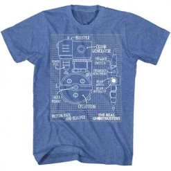 American Classics Men's The Real Ghostbusters Blueprints Tee