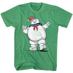 American Classics New Men's The Real Ghostbusters Merry Mr. Stay Puft Tee