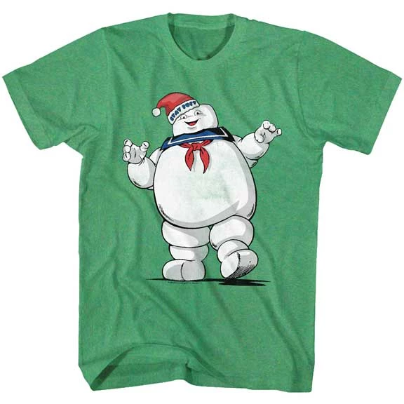 American Classics New Men's The Real Ghostbusters Merry Mr. Stay Puft Tee 1 American Classics New Men's The Real Ghostbusters Merry Mr. Stay Puft Tee