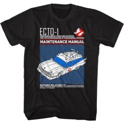 American Classics New Men's The Real Ghostbusters Ecto-1 Manual Tee