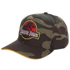 Bioworld Jurassic Park Camo Pre-Curved Snapback Hat