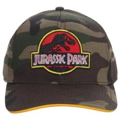 Bioworld Jurassic Park Camo Pre-Curved Snapback Hat