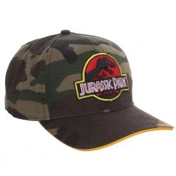 Bioworld Jurassic Park Camo Pre-Curved Snapback Hat