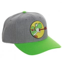 Bioworld New Nintendo Super Mario World Yoshi Pre-Curved Snapback