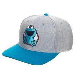 Bioworld New Sesame Street Cookie Monster Pre-Curved Snapback Hat