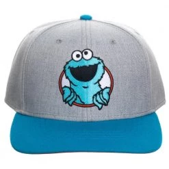 Bioworld New Sesame Street Cookie Monster Pre-Curved Snapback Hat
