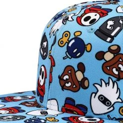 Bioworld Super Mario Enemies Aop Flat Bill Snapback New