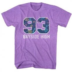 American Classics New Men's Saved By The Bell Pattern Varsity Lightweight Tee