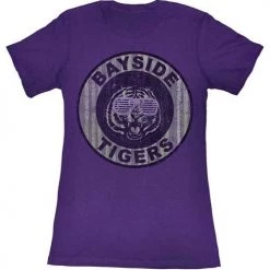 American Classics New Women's Saved By The Bell Pinstripe Bayside Lightweight Tee
