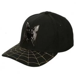 Bioworld New Marvel Spider-Man No Way Home Gold Chrome Weld Pre-Curved Bill Snapback Hat