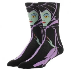 Bioworld Disney Villains Maleficent 360 Character Crew Socks