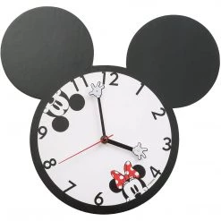 Bioworld Disney Mickey & Minnie Mouse Shaped 13" Deco Wall Clock New
