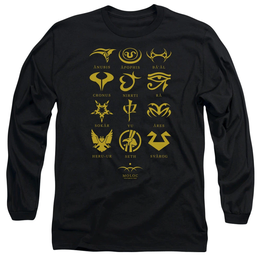 Trevco Men's Stargate Sg-1 Goa'Uld System Lords Long Sleeve Tee New 1 Trevco Men's Stargate Sg-1 Goa'Uld System Lords Long Sleeve Tee New
