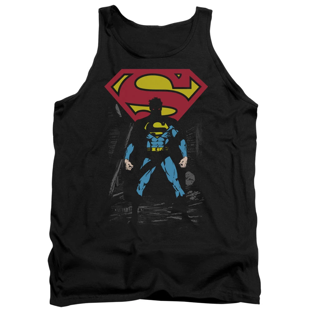 Trevco Men's Dc Comics Superman Dark Alley Tank Top New 1 Trevco Men's Dc Comics Superman Dark Alley Tank Top New