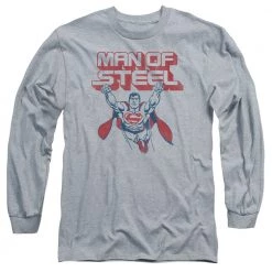 Trevco Men's Dc Comics Superman Steel Retro Long Sleeve Tee New