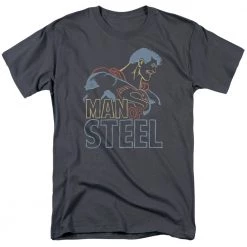 Trevco New Men's Dc Comics Superman Colored Lines Tee