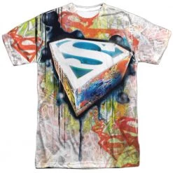 Trevco New Men's Dc Comics Superman Urban Shields Sublimated Tee