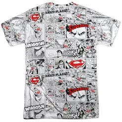 Trevco Men's Dc Comics Superman Comic Page All Over Sublimated Tee New