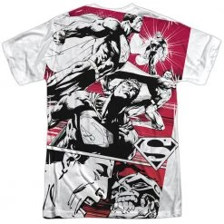 Trevco Men's Dc Comics Superman Angry Red Sublimated Tee New