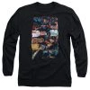 Trevco Men's Dc Comics Superman Torn Collage Long Sleeve Tee New