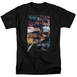 Trevco Men's Dc Comics Superman Torn Collage Tee