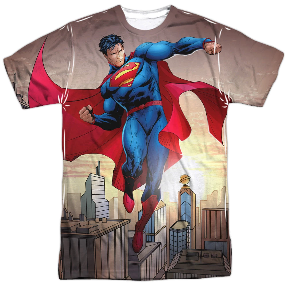 Trevco Men's Dc Comics Superman Light And Darkside Sublimated Tee 1 Trevco Men's Dc Comics Superman Light And Darkside Sublimated Tee