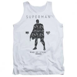 Trevco Men's Dc Comics Superman Paisley Silhouette Tank Top New