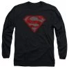 Trevco Men's Dc Comics Superman Elephant Rose Shield Long Sleeve Tee New