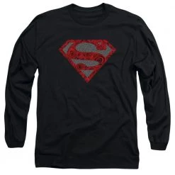 Trevco Men's Dc Comics Superman Elephant Rose Shield Long Sleeve Tee New
