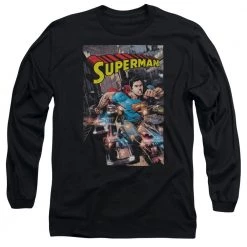 Trevco Men's Dc Comics Superman Action One Long Sleeve Tee New