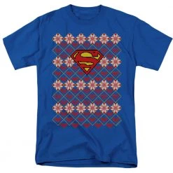 Trevco Men's Superman Christmas Sweater Tee New