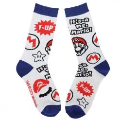 Bioworld Super Mario Icon Toss Crew Socks