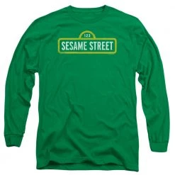 Trevco New Men's Sesame Street Rough Logo Long Sleeve Tee