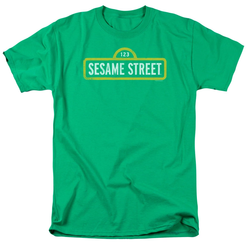 Trevco Men's Sesame Street Rough Logo Tee New 1 Trevco Men's Sesame Street Rough Logo Tee New