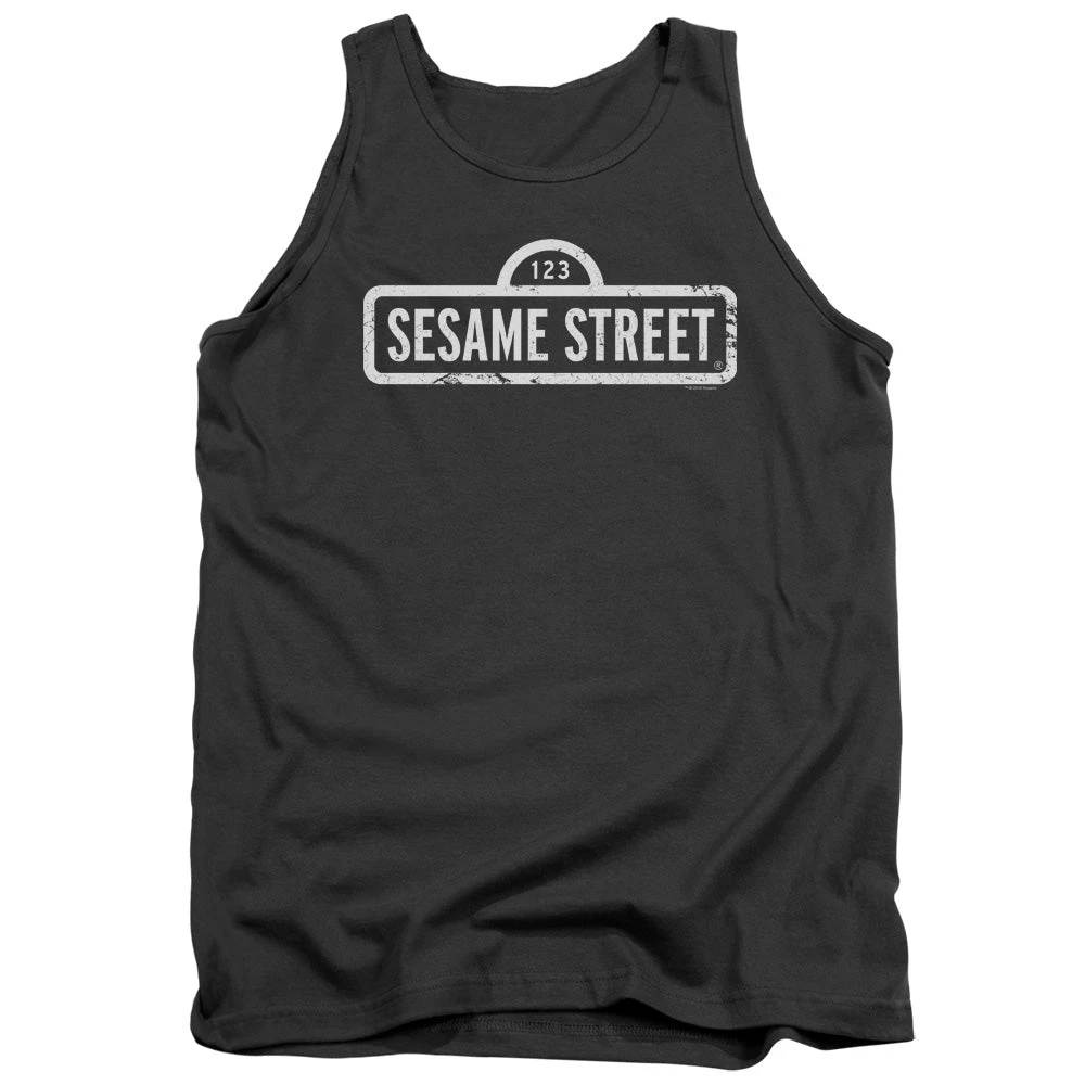 Trevco New Men's Sesame Street One Color Logo Tank Top 1 Trevco New Men's Sesame Street One Color Logo Tank Top
