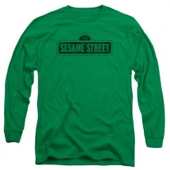 Trevco New Men's Sesame Street One Color Dark Long Sleeve Tee