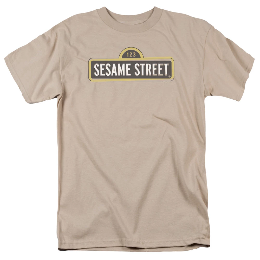 Trevco Men's Sesame Street Tilted Logo Tee 1 Trevco Men's Sesame Street Tilted Logo Tee
