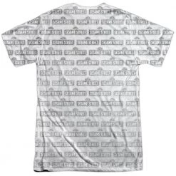 Trevco New Men's Sesame Street Bw Pattern Sublimated Tee