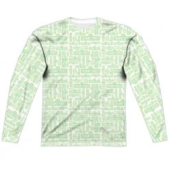 Trevco New Men's Sesame Street Puzzle Pattern Sublimated Long Sleeve Tee