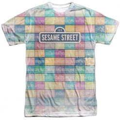Trevco New Men's Sesame Street Color Block Sublimated Tee