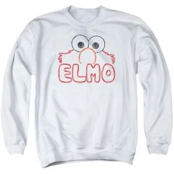 Trevco Men's Sesame Street Elmo Letters Sweatshirt
